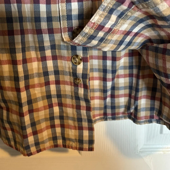 Carhartt men’s tan plaid short sleeve button down shirt size XXL - Picture 6 of 9